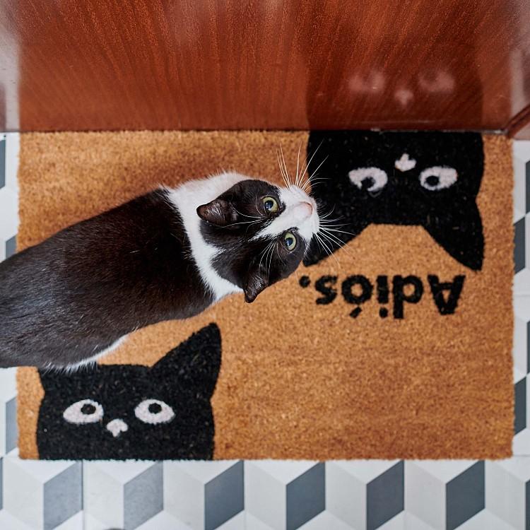 Imagen principal del producto Felpudo gato "Hola y Adiós"