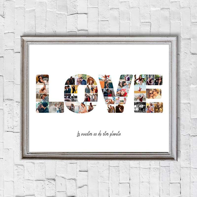 Imagen principal del producto Cuadro palabra "Love" Collage