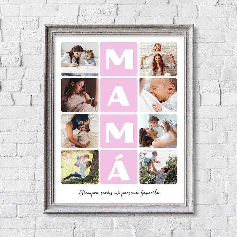 Imagen principal del producto Cuadro personalizado "Mamá" con fotos