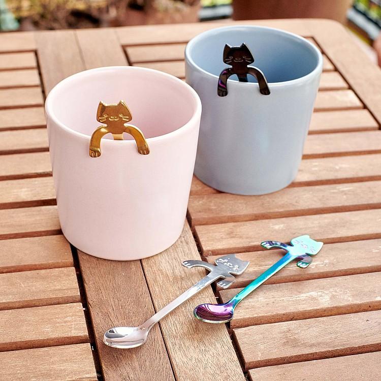 Imagen principal del producto Cucharas de café con forma de gatitos