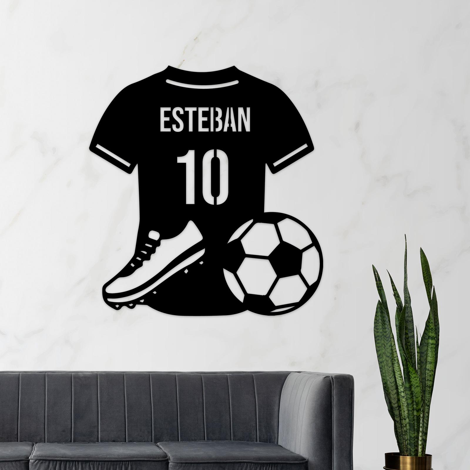 Imagen principal del producto Cuadro de camiseta de fútbol personalizada