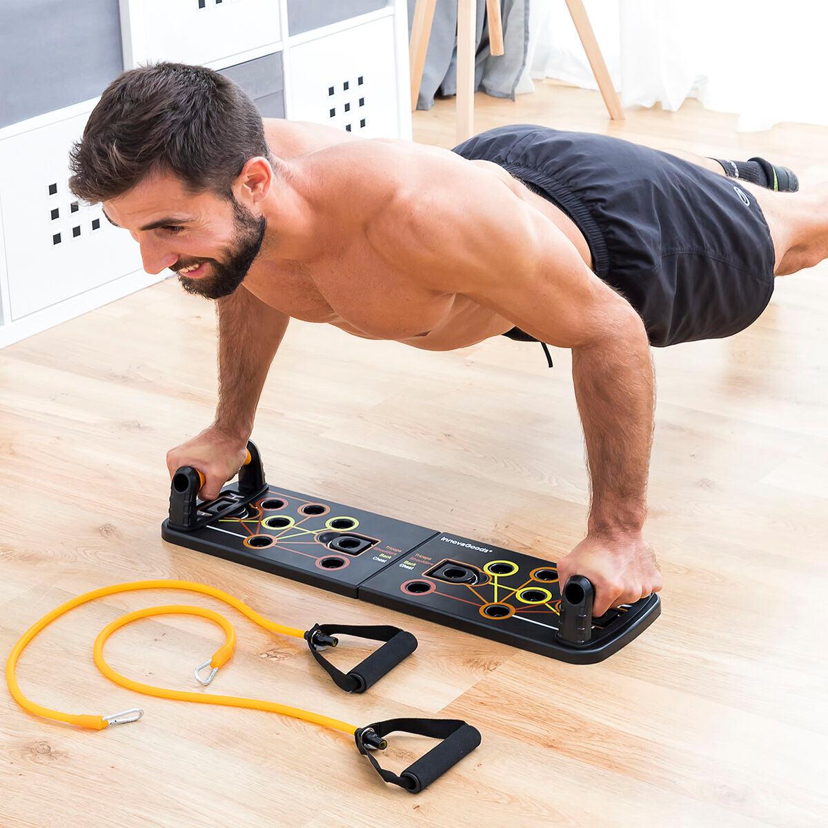 Imagen principal del producto Tabla de Flexiones Push-Up con Bandas de Resistenc...